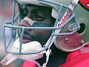Jerry Rice grimacing